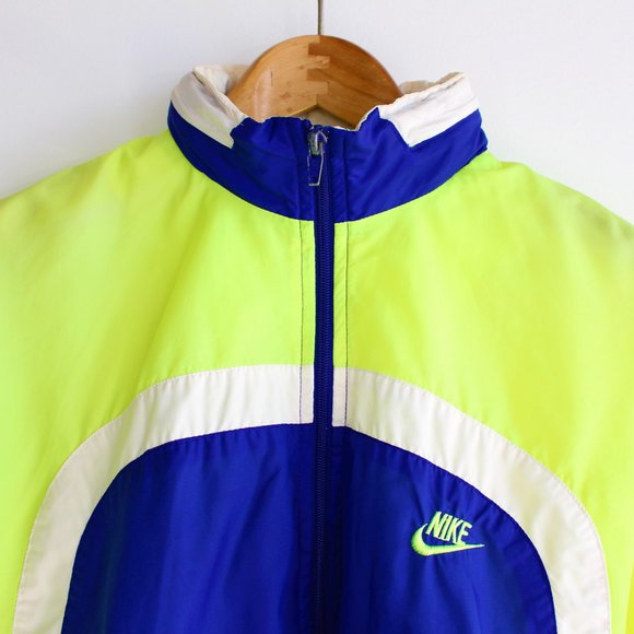 Vintage 80's Nike Yellow Color Block Windbreaker - Picture 6 of 10